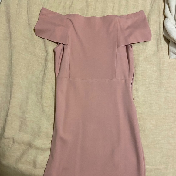 miami | Burnt rose off-the shoulder dress | size S - Picture 2 of 6